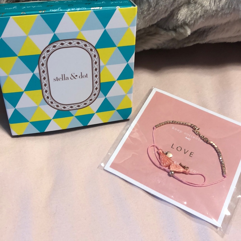 NWT Stella & Dot Pink Love Bracelet